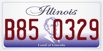 IL license plate B850329