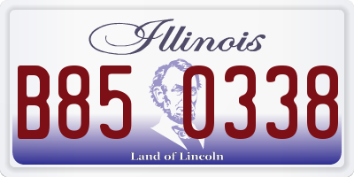 IL license plate B850338