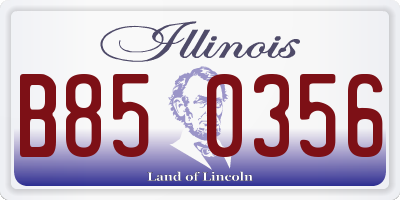 IL license plate B850356
