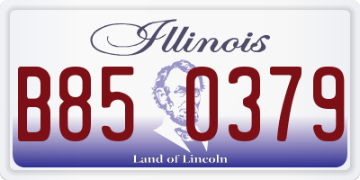 IL license plate B850379
