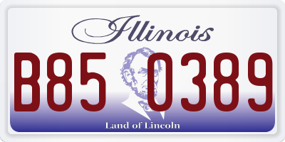 IL license plate B850389