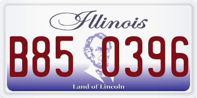 IL license plate B850396