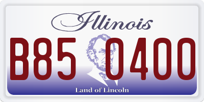 IL license plate B850400