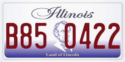 IL license plate B850422