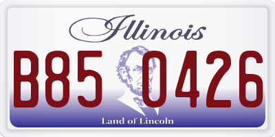 IL license plate B850426