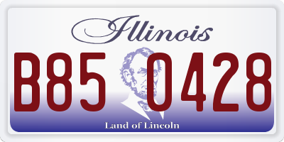 IL license plate B850428