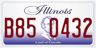 IL license plate B850432
