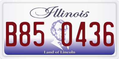 IL license plate B850436