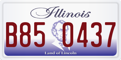 IL license plate B850437