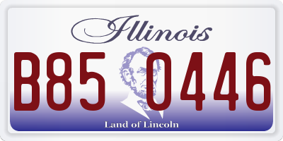 IL license plate B850446
