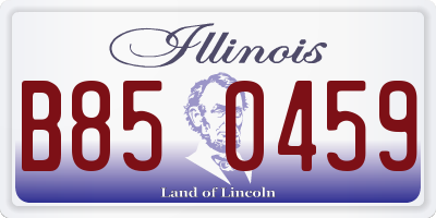 IL license plate B850459