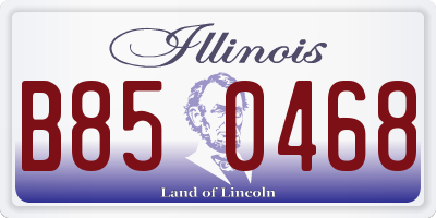 IL license plate B850468