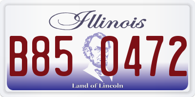 IL license plate B850472