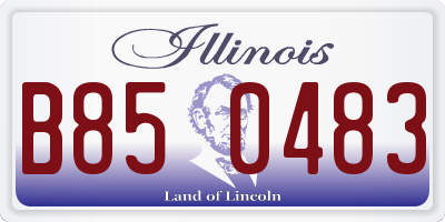 IL license plate B850483