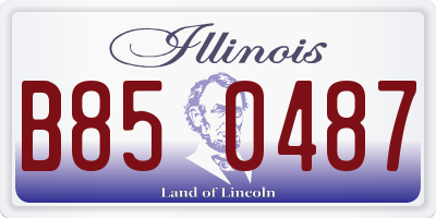 IL license plate B850487