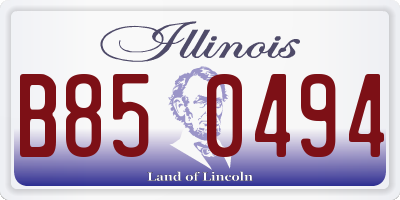 IL license plate B850494
