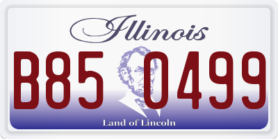 IL license plate B850499