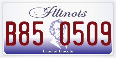 IL license plate B850509