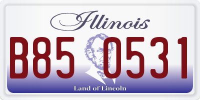 IL license plate B850531