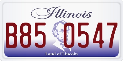 IL license plate B850547