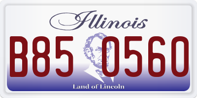 IL license plate B850560