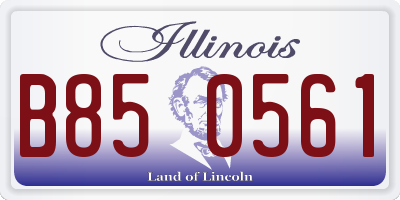 IL license plate B850561