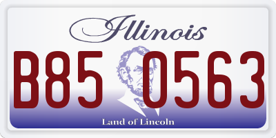 IL license plate B850563