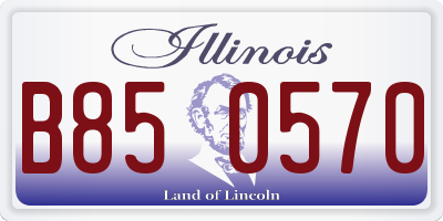 IL license plate B850570