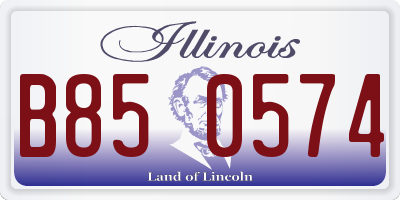 IL license plate B850574