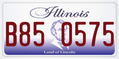 IL license plate B850575