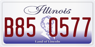 IL license plate B850577
