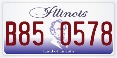 IL license plate B850578