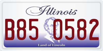 IL license plate B850582