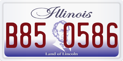 IL license plate B850586