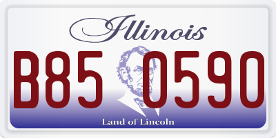 IL license plate B850590