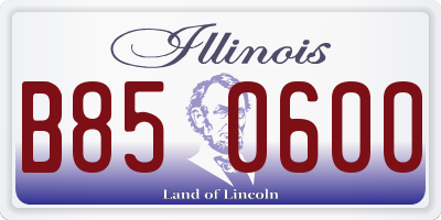 IL license plate B850600