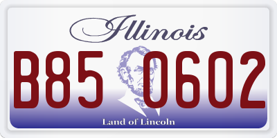 IL license plate B850602