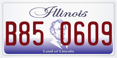 IL license plate B850609