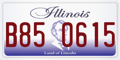 IL license plate B850615