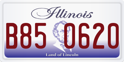 IL license plate B850620