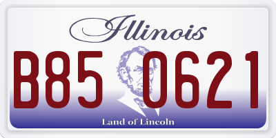 IL license plate B850621