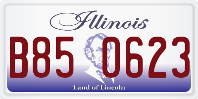 IL license plate B850623