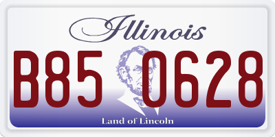 IL license plate B850628