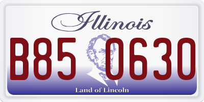 IL license plate B850630