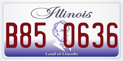 IL license plate B850636