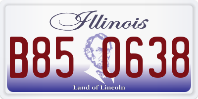 IL license plate B850638
