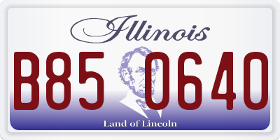 IL license plate B850640