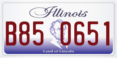 IL license plate B850651