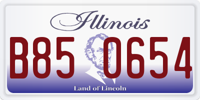 IL license plate B850654