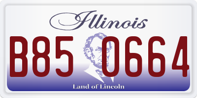 IL license plate B850664